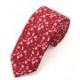 Floral Ties for Men Flower Print Slim Cotton Tie Skinny Necktie Pocket Square Set for Parties