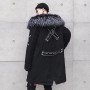 Fur collar coat