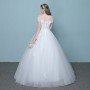 New style word wedding dress 2021 new Korean bride married slender tail neat factory direct sales
