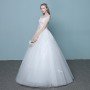 New style word wedding dress 2021 new Korean bride married slender tail neat factory direct sales