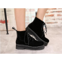 Vintage boots velvet straps ankle boots female tendon thick Martin boots