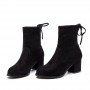2021 new winter boots with thick high-heeled boots and cashmere all-match cotton boots ladies bootsbare boots
