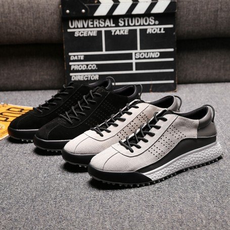 Thick - soled cowhide shoes are breathable