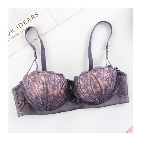 Embroidered shell bra