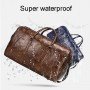 Men Women Leather Duffel Bags Waterproof Large Capacity Folding Sports Travel Bag Fitness Yoga Gym Handbag