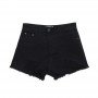 Rhinestone pocket black hole burr wild denim shorts hot pants