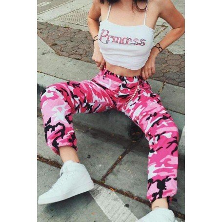 6 Colors Contrast Camouflage Loose Cool Pants