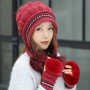 Woolen cap and cute girl earmuffs