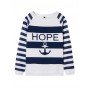 Women Casual Anchor Stripe Long Sleeve Sweatshirt
