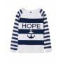 Women Casual Anchor Stripe Long Sleeve Sweatshirt