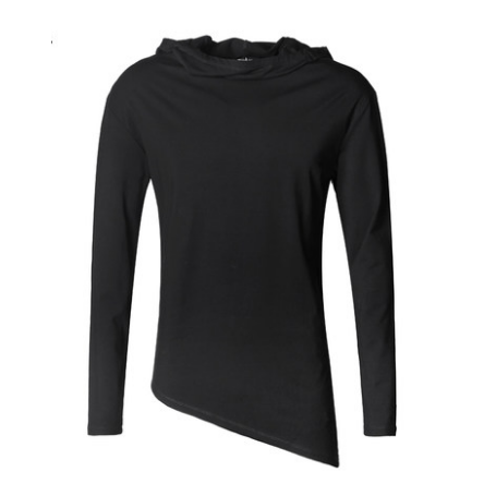 Autumn new style British style men's high collar T pile collar tide men's slim hooded long-sleeved T-shirt