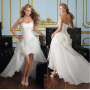 Short and long long tube top sweet European and American foreign trade wedding dress