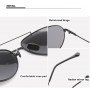 Adult male metal polarized sunglasses