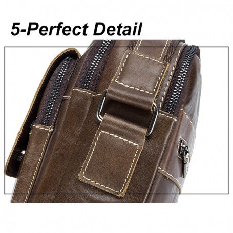 Genuine Leather Shoulder Bag Business Man Bag Messenger Bag for Men Crossbody Bag