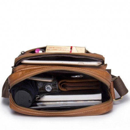 The factory supply new men's Shoulder Bag Messenger Bag Leather Handbag Bag male casual male one generation