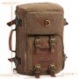 KAUKKO Men's Canvas Army Style Shoulder Travel Tactical Backpacks